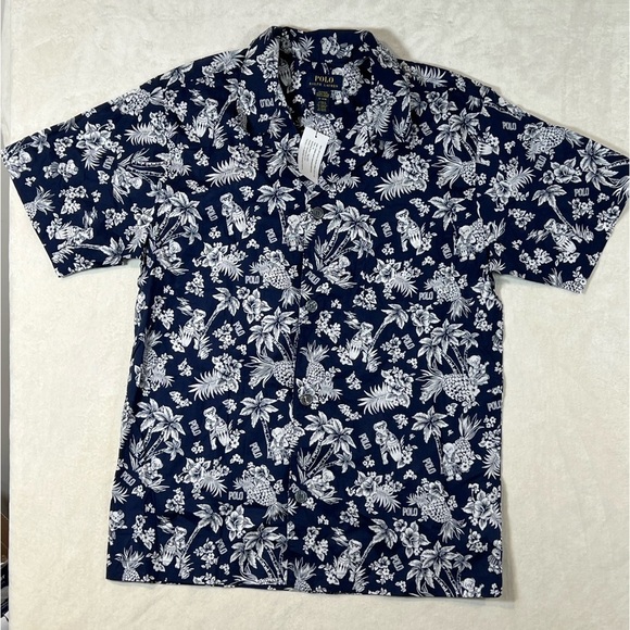 NWT RARE Unreleased Salesman Sample Polo Ralph Lauren Bear M Sleepwear Shirt - Picture 1 of 14